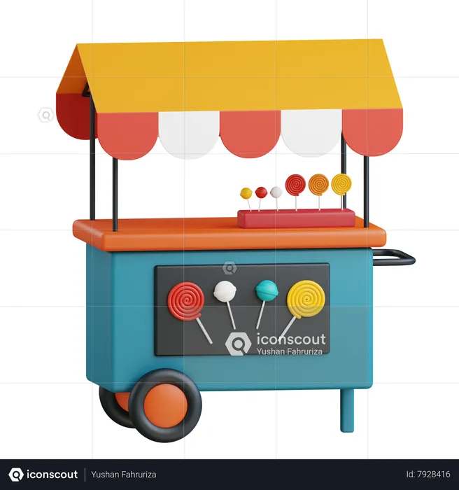 Candy Cart  3D Icon