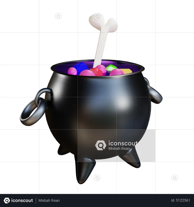 Candy Cauldron  3D Icon