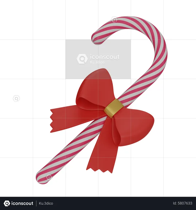 Candy With Bow  3D Icon