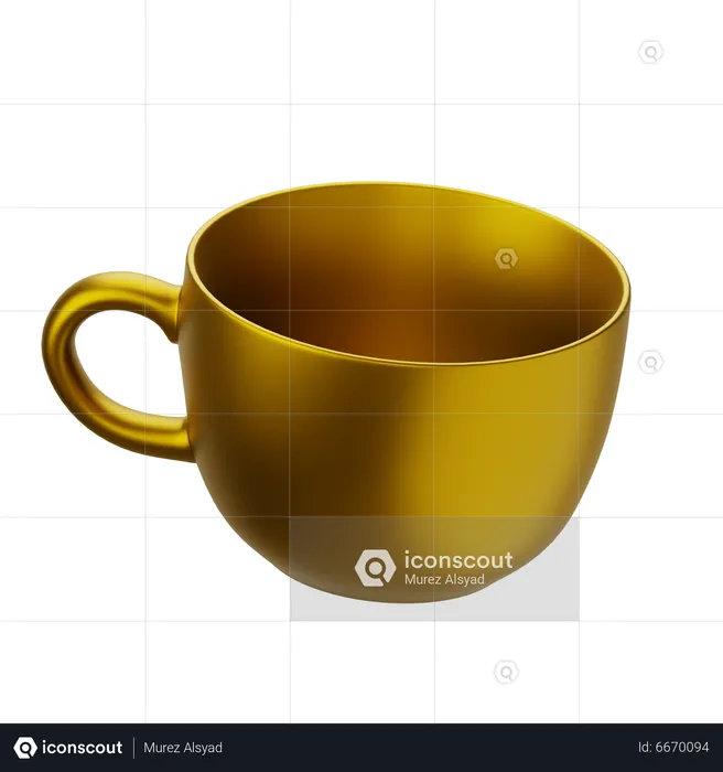 Caneca árabe de ouro  3D Icon