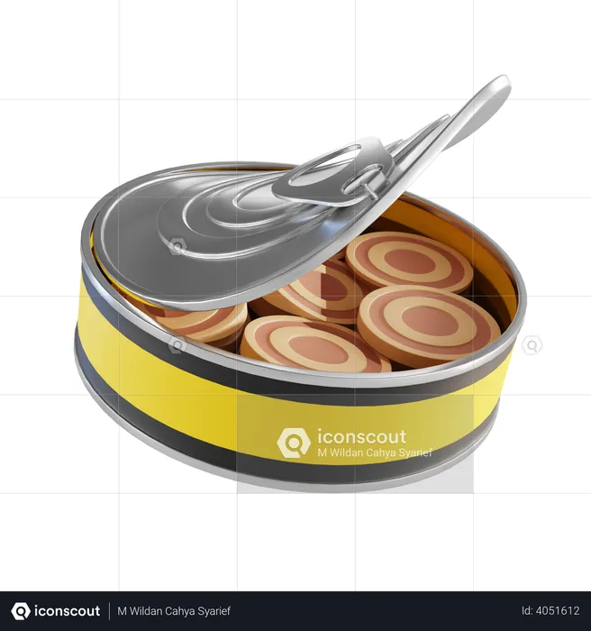 Canned Food  3D Illustration