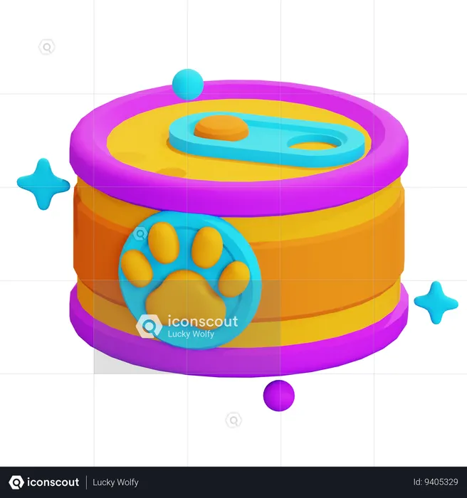 CANNED PET FOOD  3D Icon