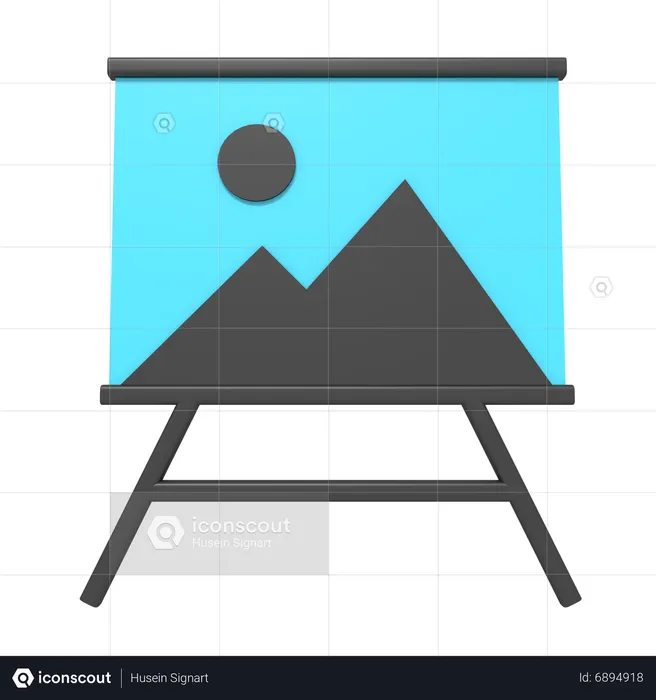 Canvas Board 3D Icon download in PNG, OBJ or Blend format