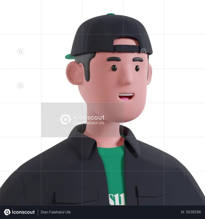 Cap Boy  3D Icon