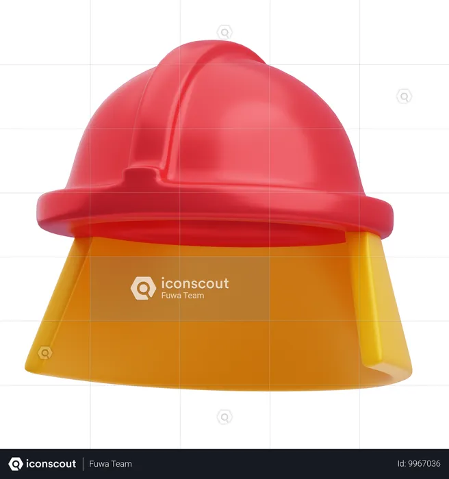 Capacete de bombeiro  3D Icon