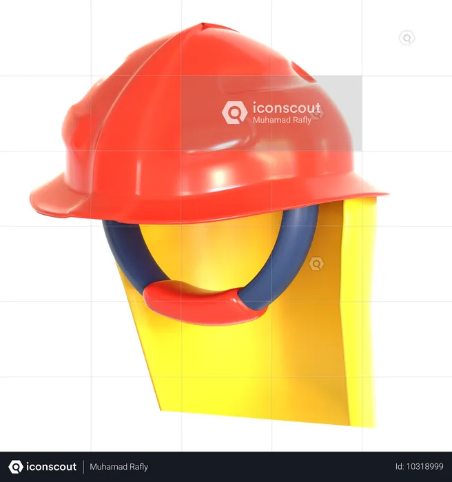 Capacete de bombeiro  3D Icon