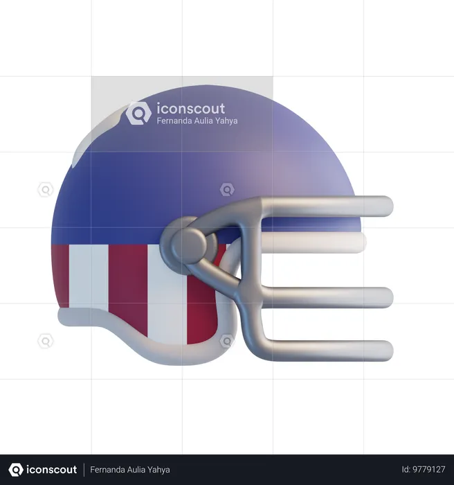 Capacete de futebol  3D Icon