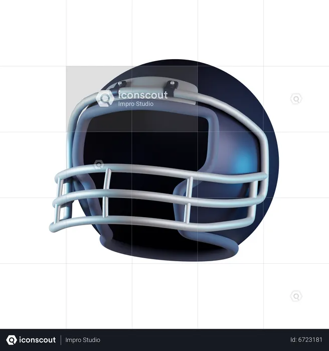 Capacete de rugby  3D Icon