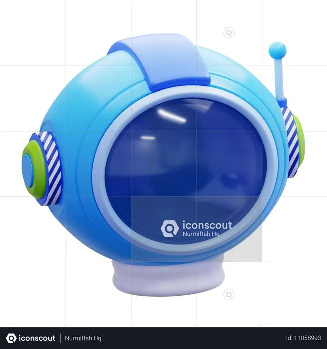 Capacete espacial  3D Icon