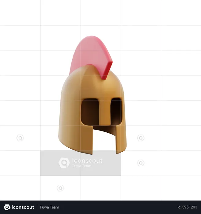 Capacete espartano  3D Icon