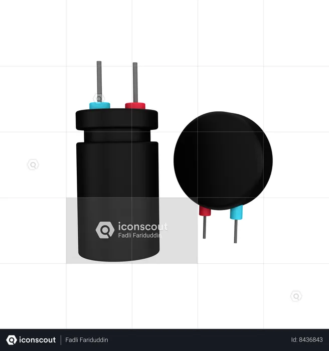 Capacitor  3D Icon