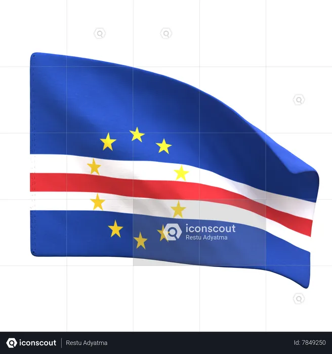 Cape Verde Flag Flag 3D Icon
