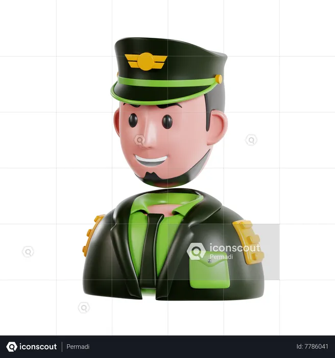 Capitaine de l'armée  3D Icon