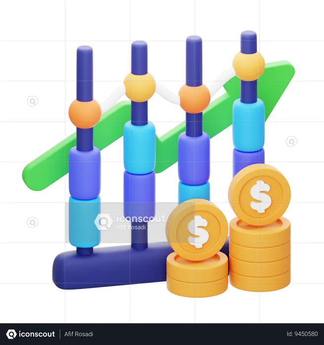 Capital growth  3D Icon