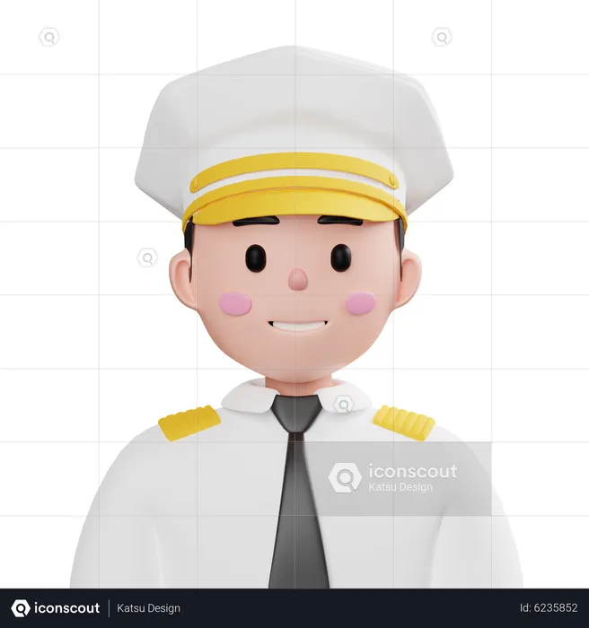 Capitan del barco  3D Icon