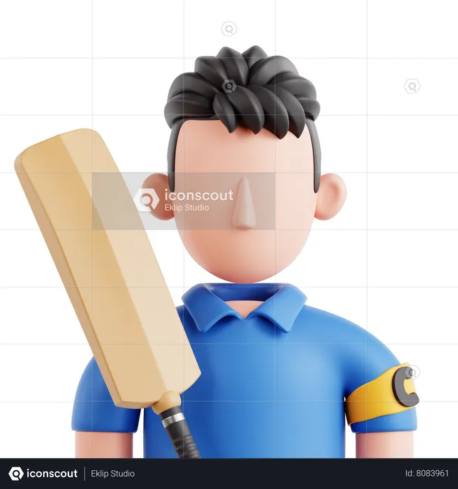 Capitán de cricket  3D Icon