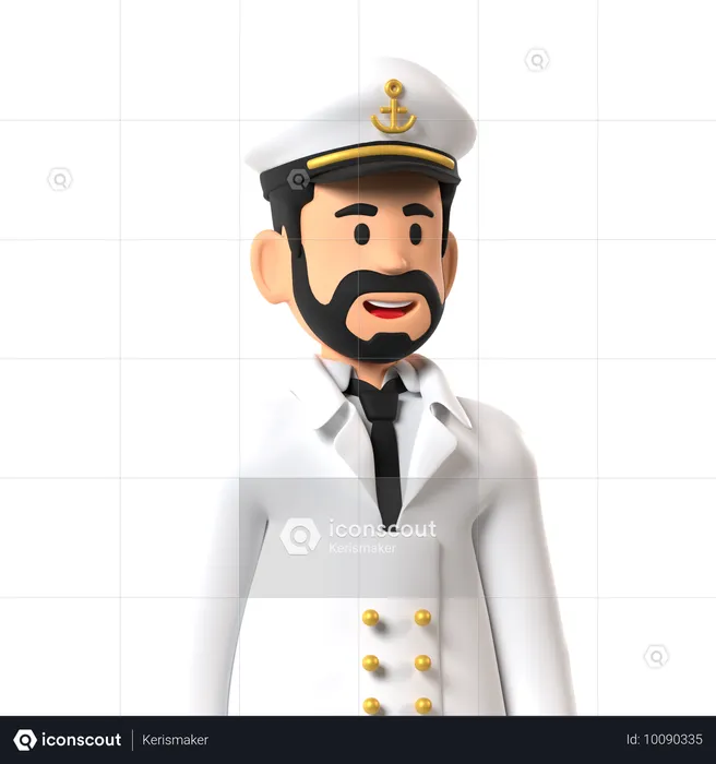 Capitán de crucero  3D Icon