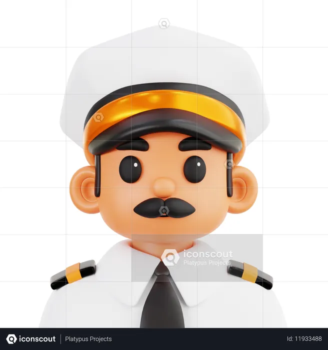 Capitão do cruzeiro  3D Icon