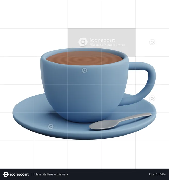 Cappuccino Coffee  3D Icon