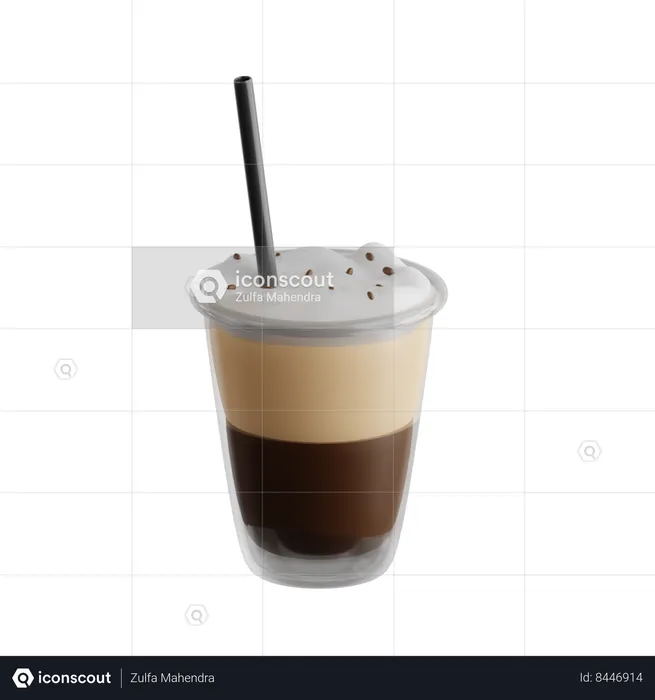 Cappuccino Freddo  3D Icon