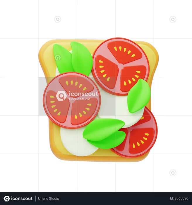 Caprese Toast  3D Icon