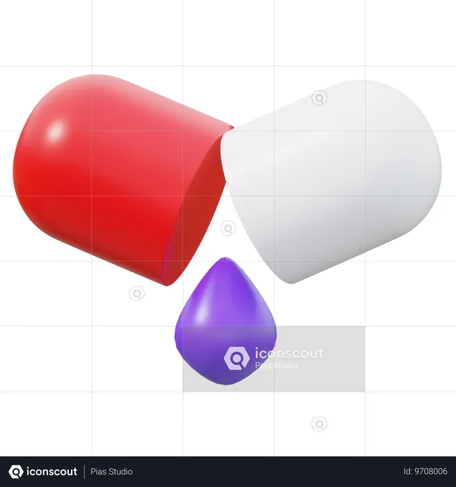 Medicamento em cápsula  3D Icon