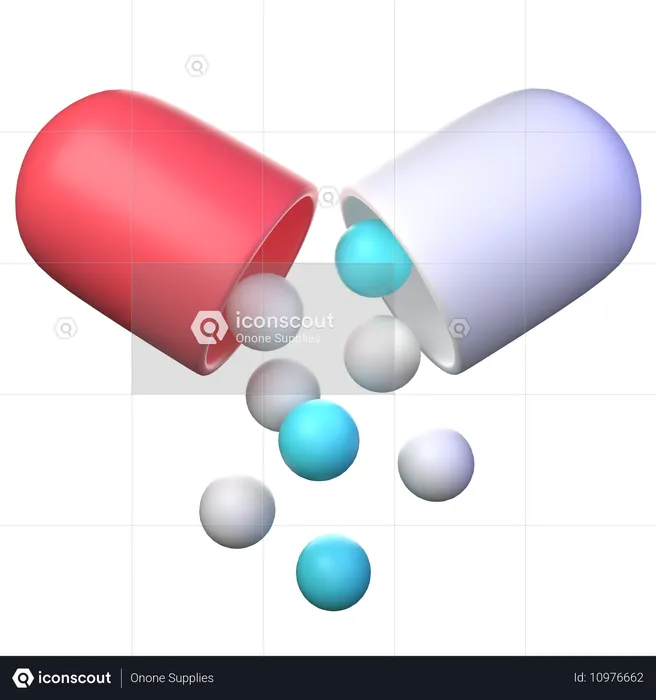 Cápsulas de medicina  3D Icon