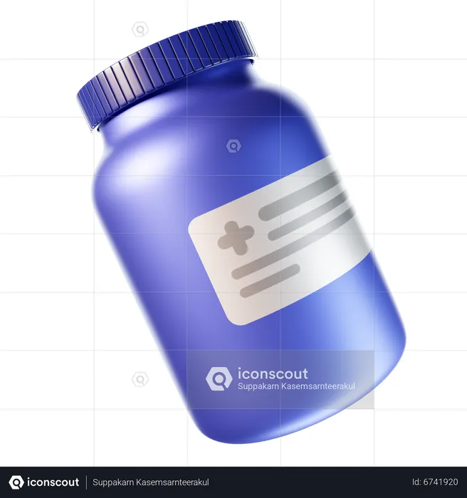 Capsule Bottle  3D Icon