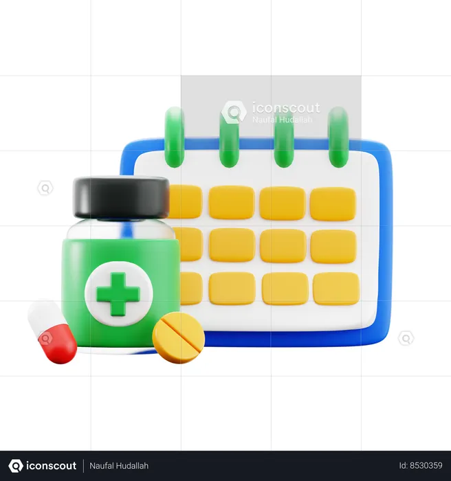 Capsule Calendar  3D Icon