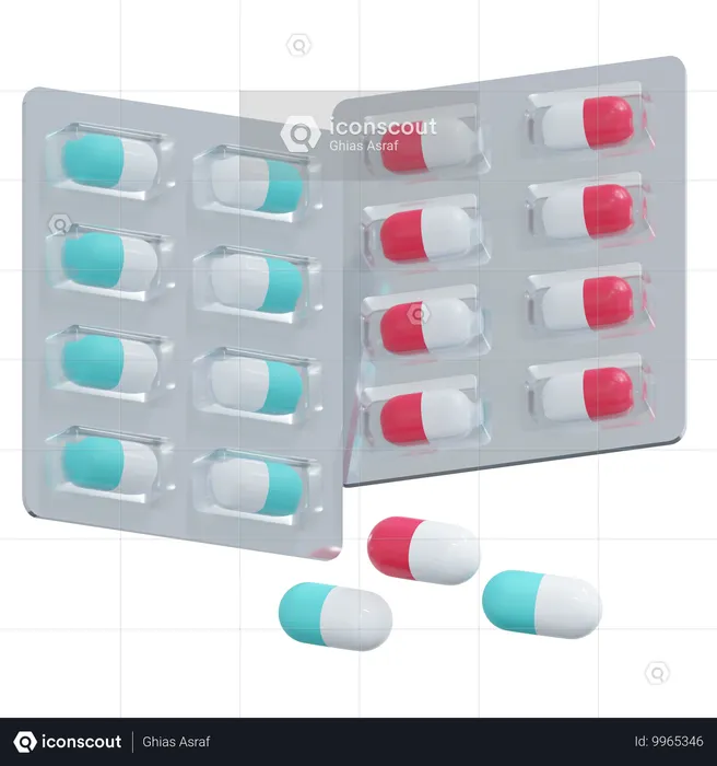 Comprimé capsule  3D Icon