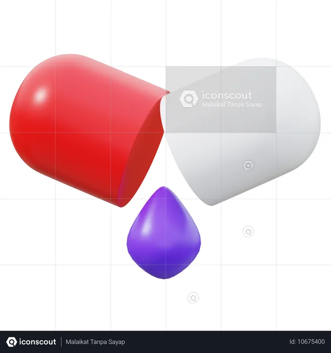 Médicament en capsule  3D Icon