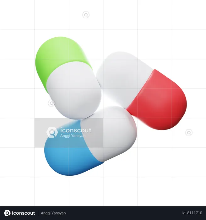 Capsule Medicine  3D Icon