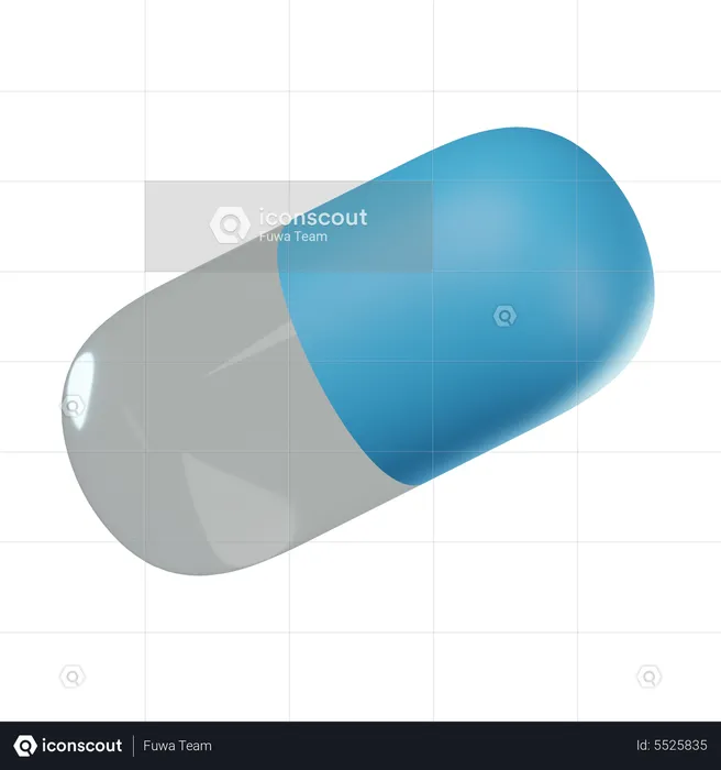 Capsule Medicine  3D Icon