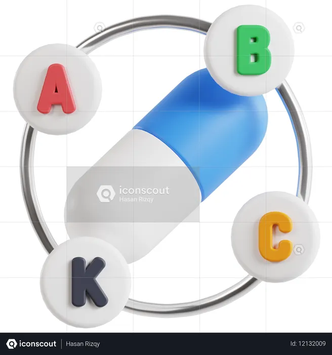 Capsule Vitamins  3D Icon