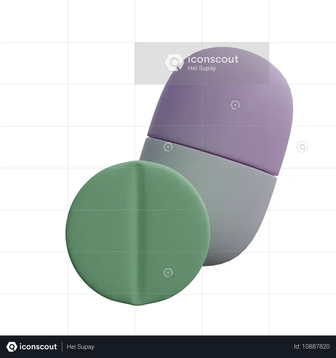 カプセルと錠剤  3D Icon
