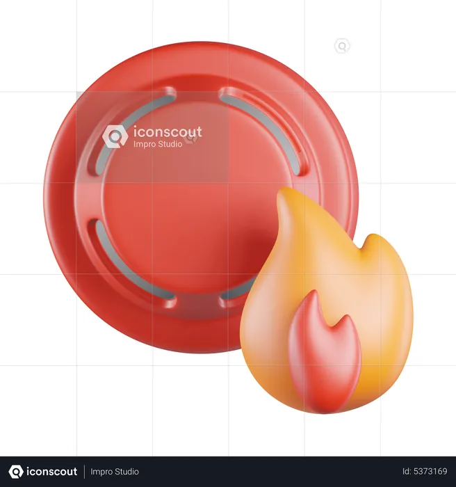 Capteur d'alarme incendie  3D Icon