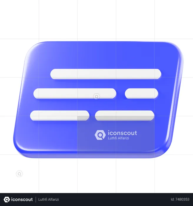 Caption  3D Icon
