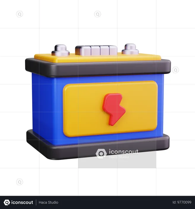 Car Battery  3D Icon