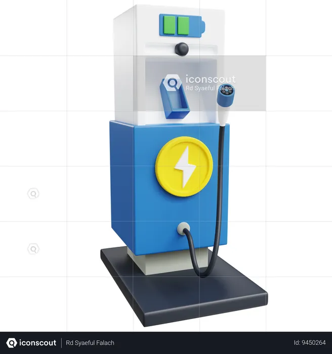 Car Charging Station  3D Icon