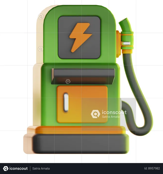 Car Charging Station  3D Icon