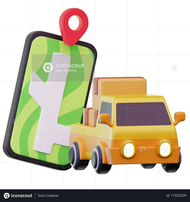 Car Delivery  3D Icon