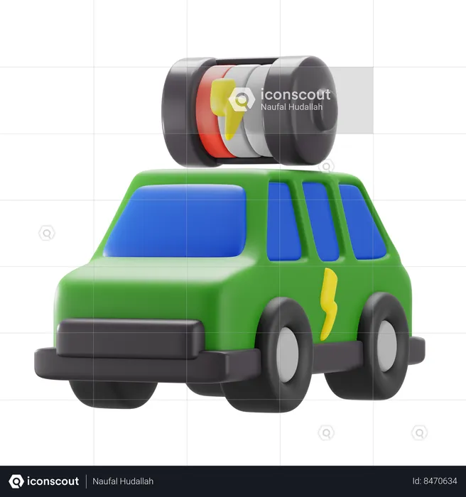 Car Empty Battery  3D Icon