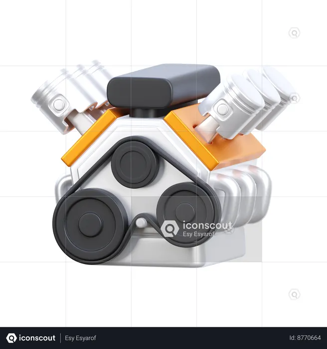 Car Engine  3D Icon
