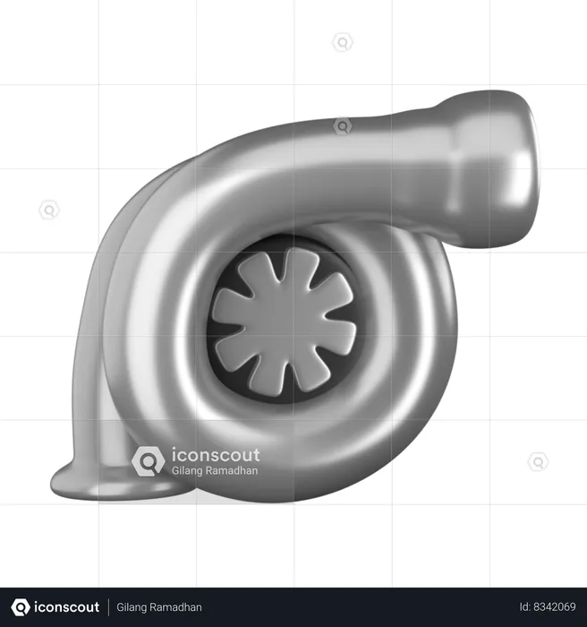 Car Exhaust  3D Icon