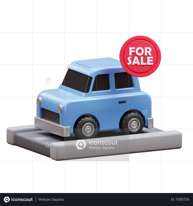Car For Sale  3D Icon