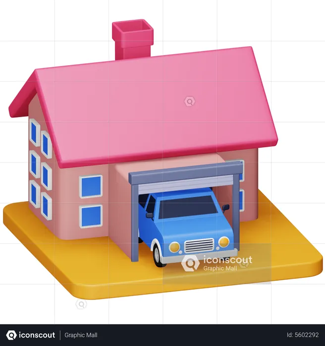 Car Garage  3D Icon