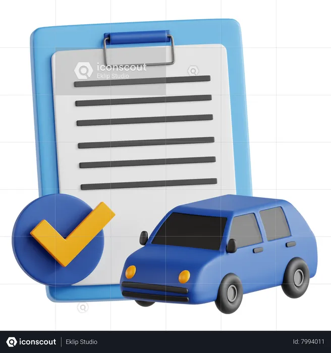 Car Insurance  3D Icon