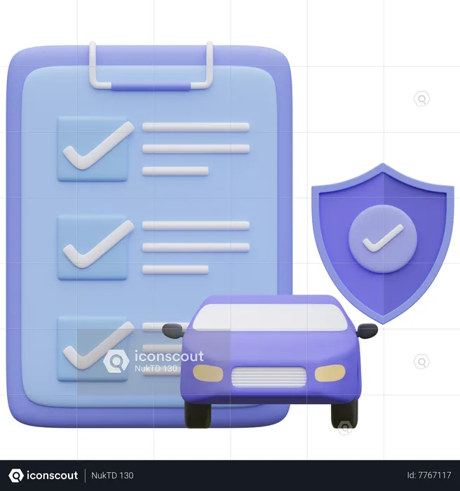 Car insurance  3D Icon