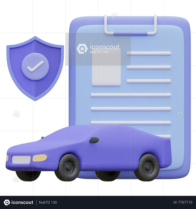 Car insurance  3D Icon