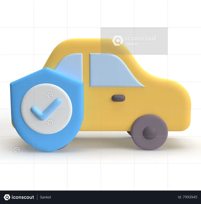 Car Insurance  3D Icon
